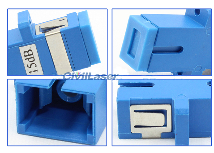 SC Fiber Optic Attenuator Flange Type Adapter Attenuator